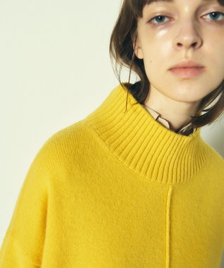 GRACE CONTINENTAL メリノウールニットトップ イエロー