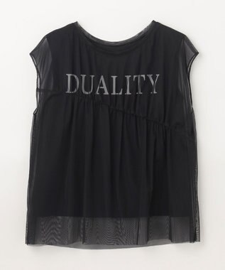 GRACE CONTINENTAL チュールレイヤードトップ ブラック