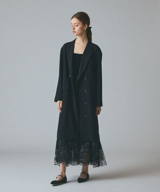 GRACE CONTINENTAL ドットフラワーembドレス ブラック