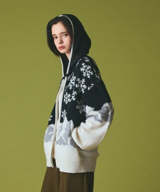 GRACE CONTINENTAL スノージャガードニットフーディ