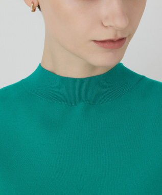 GRACE CONTINENTAL ハイネックニットトップ グリーン