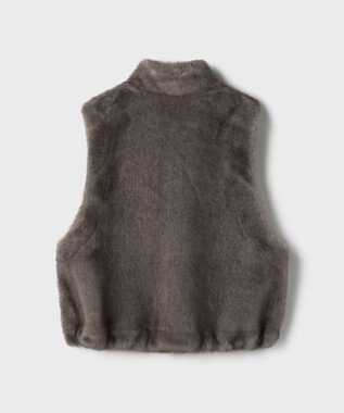 GRACE CONTINENTAL フェイクミンクベスト グレー