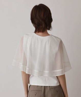 GRACE CONTINENTAL シアーケープカットトップ ホワイト