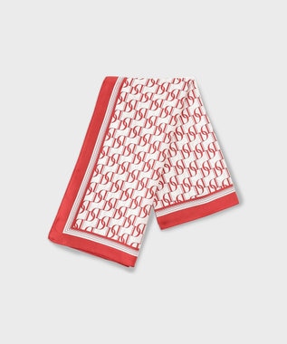 GRACE CONTINENTAL モノグラムスカーフ レッド