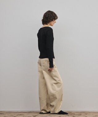 GRACE CONTINENTAL ヘンリーネックカットトップ ブラック