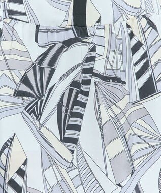 GRACE CONTINENTAL キカヨットプリントワンピース ブラック