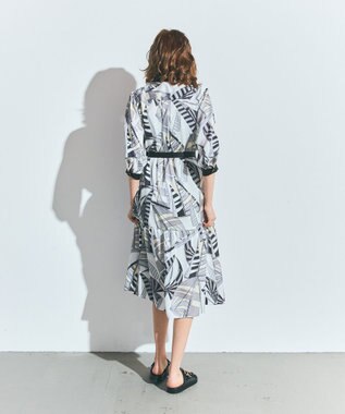 GRACE CONTINENTAL キカヨットプリントワンピース ブラック