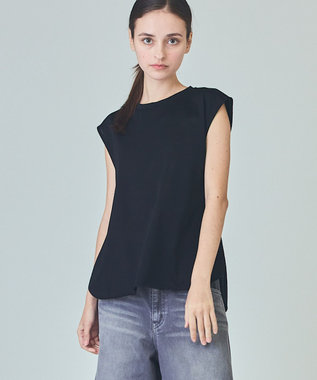 GRACE CONTINENTAL バックロゴ刺繍ノースリーブ ブラック