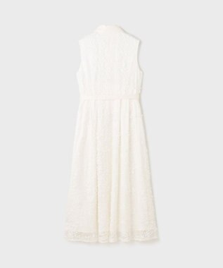 GRACE CONTINENTAL フラワーライン刺繍ワンピース ホワイト
