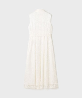 GRACE CONTINENTAL フラワーライン刺繍ワンピース ホワイト