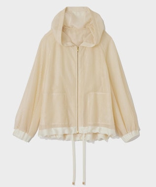 GRACE CONTINENTAL マクラメメッシュフーディー キナリ