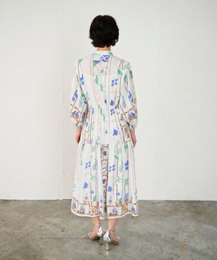 GRACE CONTINENTAL セーラープリントワンピース キナリ