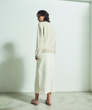 GRACE CONTINENTAL カシミヤ混ラメニットトップ キナリ