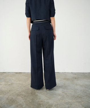GRACE CONTINENTAL タックワイドパンツ ネイビー
