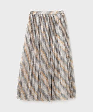 GRACE CONTINENTAL ラメラインプリーツスカート イエロー