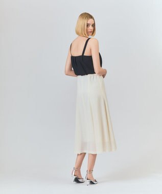 GRACE CONTINENTAL リネンライクバイカラーワンピース キナリ