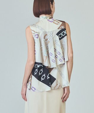 GRACE CONTINENTAL チェーンレイヤードノースリーブ ブラウン