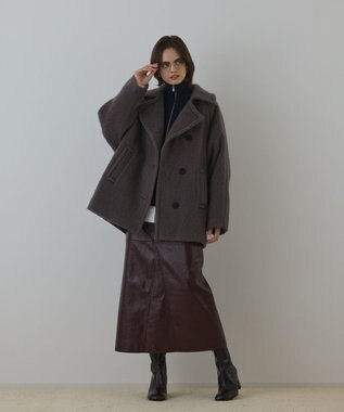 GRACE CONTINENTAL ハーフジップニットトップ ネイビー