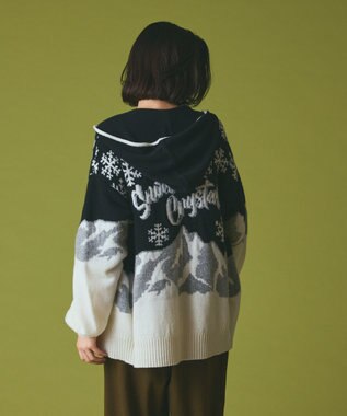 GRACE CONTINENTAL スノージャガードニットフーディ ブラック