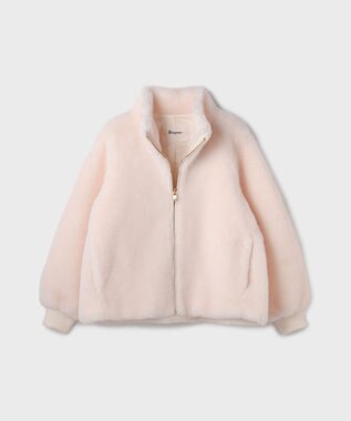 GRACE CONTINENTAL ウールボアスタンドカラージャケット キナリ