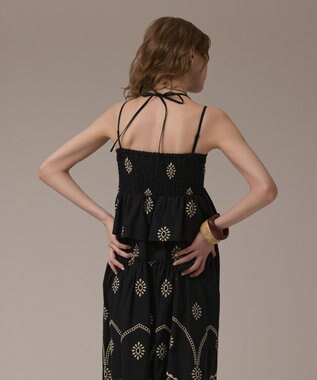 GRACE CONTINENTAL カットワークマキシドレス ブラック