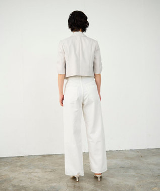 GRACE CONTINENTAL ラップデニムパンツ ホワイト