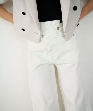 GRACE CONTINENTAL ラップデニムパンツ ホワイト