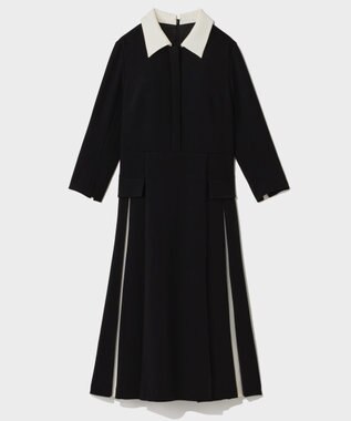 GRACE CONTINENTAL クレリックバイカラーワンピース ブラック