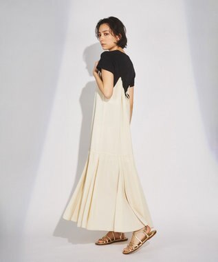 GRACE CONTINENTAL サテンフレアキャミワンピース キナリ
