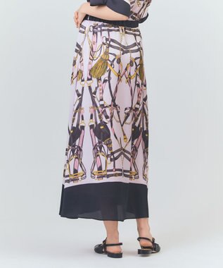 GRACE CONTINENTAL マリンスカーフロングスカート ピンク