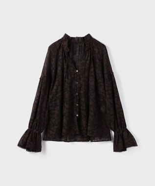 GRACE CONTINENTAL ヨウリュウembカフタンブラウス ブラウン