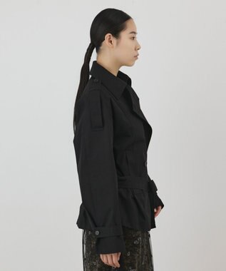 GRACE CONTINENTAL オーバーショートトレンチ ブラック