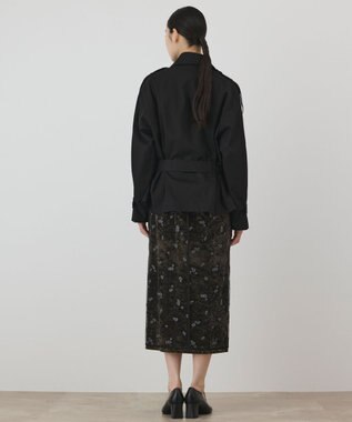 GRACE CONTINENTAL オーバーショートトレンチ ブラック