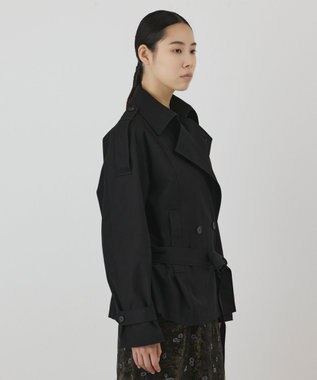 GRACE CONTINENTAL オーバーショートトレンチ ブラック