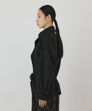 GRACE CONTINENTAL オーバーショートトレンチ ブラック