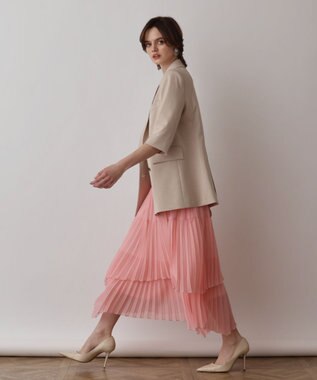 GRACE CONTINENTAL イレギュラープリーツスカート ピンク