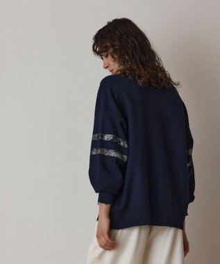 GRACE CONTINENTAL ナンバリングニットトップ ネイビー