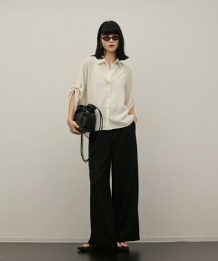 GRACE CONTINENTAL ロールアップスリーブトップス