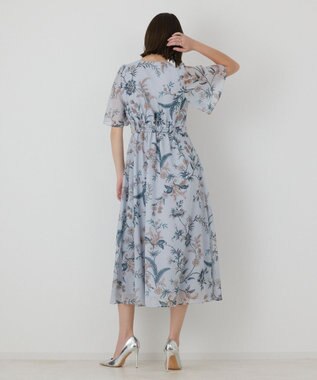 GRACE CONTINENTAL シノワズリプリントワンピース ブルー