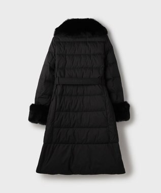 GRACE CONTINENTAL ファーカラーロングダウン ブラック