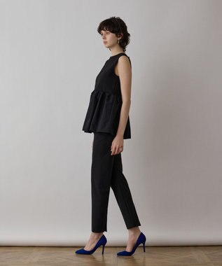 GRACE CONTINENTAL タフタペプラムトップ ブラック