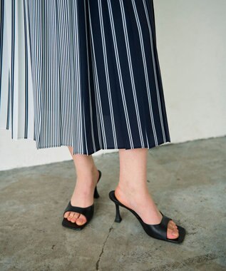 GRACE CONTINENTAL ストライププリントワンピース ネイビー