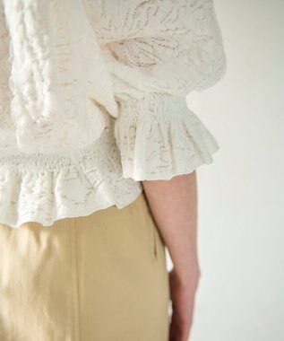 GRACE CONTINENTAL ドルマンフクレジャガードニットトップ ホワイト