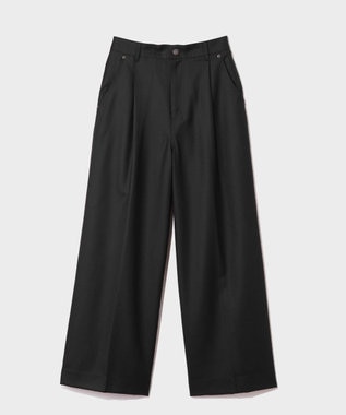 GRACE CONTINENTAL ウールワイドパンツ ブラック