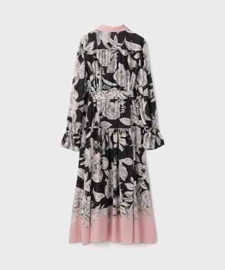 GRACE CONTINENTAL ボタニカルドレープワンピース ブラック