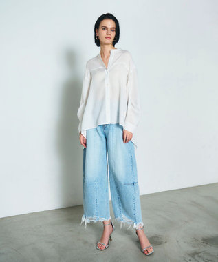 GRACE CONTINENTAL バックシャンオーバーシャツ ホワイト