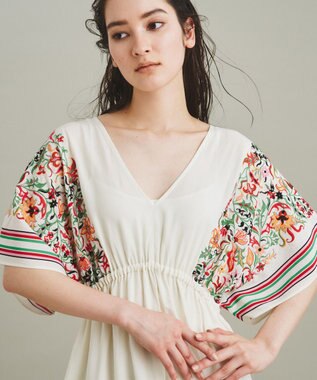 極美品♡グレースコンチネンタル フラワーラインプリントドレス
