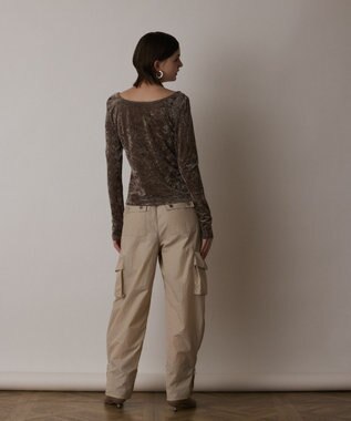 GRACE CONTINENTAL ナイロンジップカーゴパンツ ベージュ