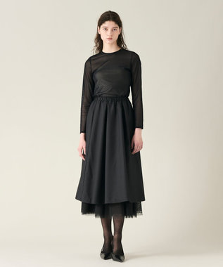 GRACE CONTINENTAL チュールシアートップ ブラック