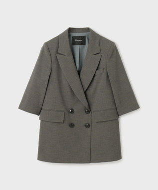 GRACE CONTINENTAL スラブストレッチテーラージャケット チャコール